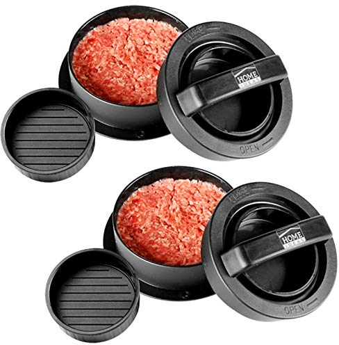 HAC24 2er Set 3in1 Burgerpresse Hamburgerpresse Hamburgerformer Patty Frikadellen Presse Burger Maker Pattypresse