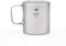Keith 220ml-600ml Double Wall Titanium Insulated Mug with Titanium Lid Water Mugs Folding Handle Outdoor Camping Travel Tableware Utensils (Ti3352-300ml)