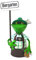 Exner GmbH Zaunhocker Frosch Biergarten Metall Garten Deko 30 cm