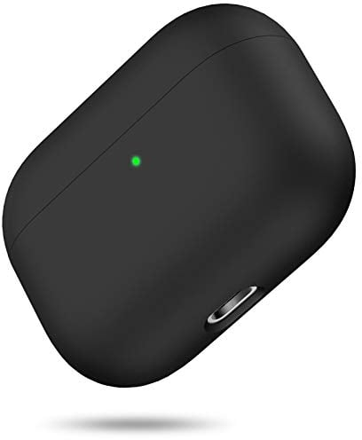 Liquid Silicone Case for AirPods Pro 2019, Triple Layer Hybrid Protective Hard Case Shockproof Cover Compatible with Apple AirPods Pro By miracase MOVING LIFE (Black)
