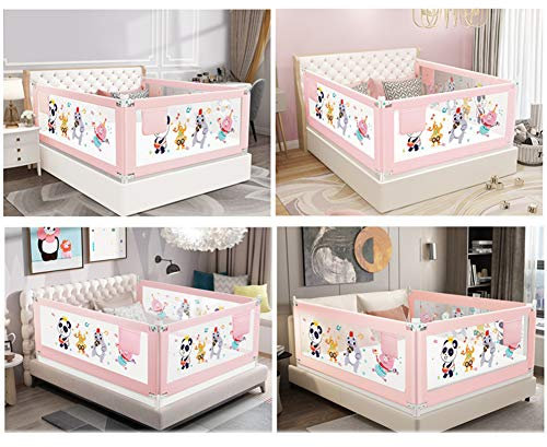 FOGUO Bettgitter 150cm, Kinderbettgitter zum vertikalen Heben, Bettschutzgitter, Verstellbare, ab Geburt Verwendbar, Reißfest & Stoßsicher, passend für Baby-Kinder-Eltern-Bette