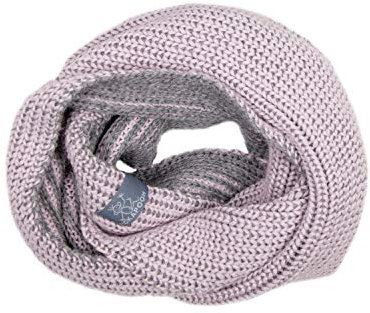 Pickapooh 100% lana MERINO sciarpa Loop bambini maglia Snood Collo più caldo avvolgere ragazza ragazzo Hansen (Rosa/Grigio)