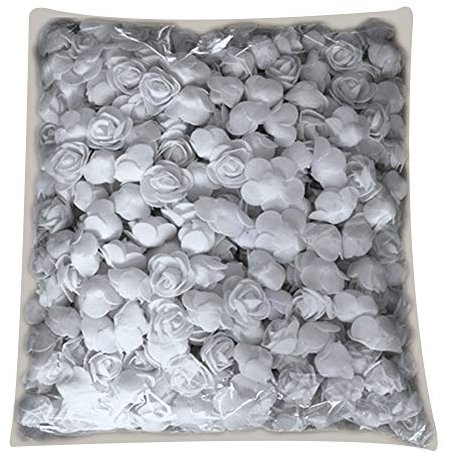 DIY Rose Head, 500 Pcs PE Mousse Rose Tête Fleur Artificielle pour DIY Ours Poupée De Mariage Maison Décor Grise 500 pièces