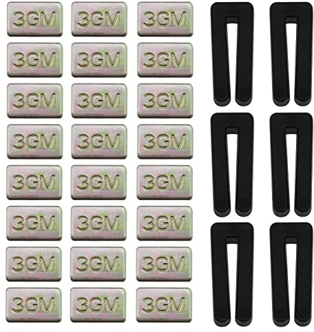 VGOL 6 Kit di bilanciamento della pala del ventilatore da soffitto comprendente 6 pezzi clip di bilanciamento del ventilatore in plastica e 18 pezzi peso 3G autoadesivo in metallo