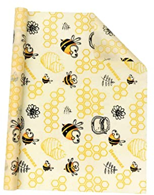 100 ×33 cm Reusable Beeswax Food Wraps Roll (Cuttable to Any Size), Beeswax Wraps Roll Cling Film Alternative for Cheese Bread Sandwich