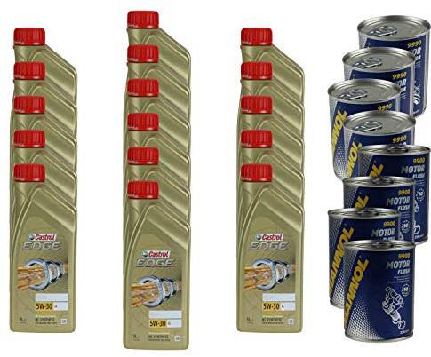 QR-PARTS 69808214 16L Motoröl Castrol EDGE Titanium FST 5W-30 LL 4xMotor Doctor+Motor Flush