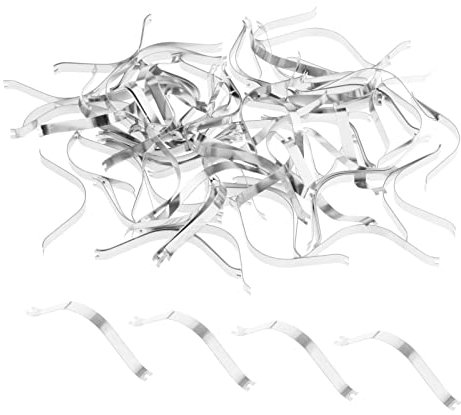 LOVIVER 100 Pièces Pinces à Ressort pour Cadre Photo en Métal, Clips de Retenue en d'Aluminium, Attaches Fournitures Bricolage Accessoires pour