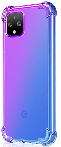 HUANGTAOLI Coque Compatible avec Google Pixel 4, Dégradé de Couleur Coque Silicone Mince en TPU Souple Antichoc Bumper Etui Housse pour Google Pixel 4