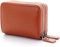 JUVEL Porte-Monnaie en Cuir véritable pour Femme - Porte-Cartes de Crédit en Cuir Double Zipper Change Pouch Wallet Card Holder Porte-Monnaie Mini Simple Coin Pocket (Marron)