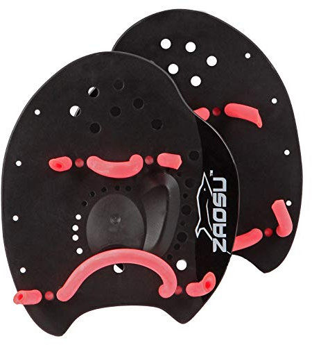 ZAOSU Hand Paddles | Schwimmpaddles für Schwimmer & Triathleten, Trainingstool für Kinder & Erwachsene, Größe:S (Pink)