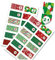 Yabaduu DIY Adventskalender Zahlen zum Aufkleben Nummern 1-24 Selbstklebende Sticker für Weihnachten Weihnachtskalender Selber Basteln Y048 (23 Rot grün Streifen)