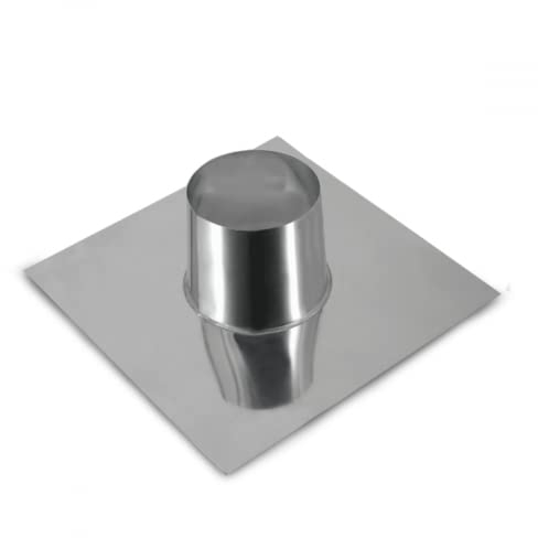 Edelstahlschornstein Dachdurchführung aus Alu I in allen Durchmessern und Neigungen | Schornstein Zubehör | Dachausstieg I 0°; ø 200 mm (für ein ø 130 mm Rohr) I Oskar