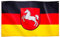 Runesol Niedersachsen Flagge für Balkon, 91x152cm, Niedersachsen Fahne mit 4 Ösen, Deutschland Bundeslandflagge, Premium-Flaggen für drinnen und draußen, lebendige Farben