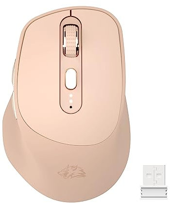 KUIYN X7 2.4G Wireless Mouse Bluetooth Mice, Dual Mode Office Mice with Battery Indicator, Type-C Rechargeable Gaming Mouse, 5 Adjustable DPI, PixArt 3212, 96g Ultralight Mouse for Windows/Android/Mac