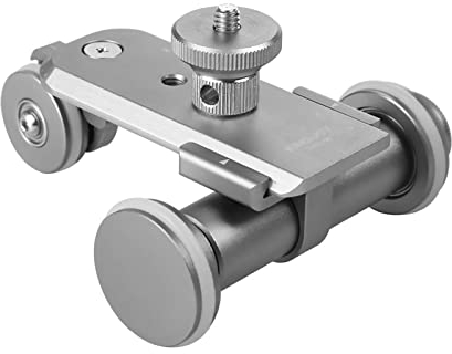 Camera Table Dolly Slider, 3-Wheels Motorized Track Rail Slider Dolly Car, 1/4-inch 3/8-inch Screw Threads and Up To 6kg / 13.2lb, for DSLR DV Video Film Camcorder