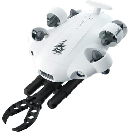 Fifish V-VEO Drone Submarino VR, Robot ROV Con Bloqueo de Postura, Rollo de 360°, Cámara 4K UHD, Cable de 100 m, Buscador de Peces RC (Estándar +)