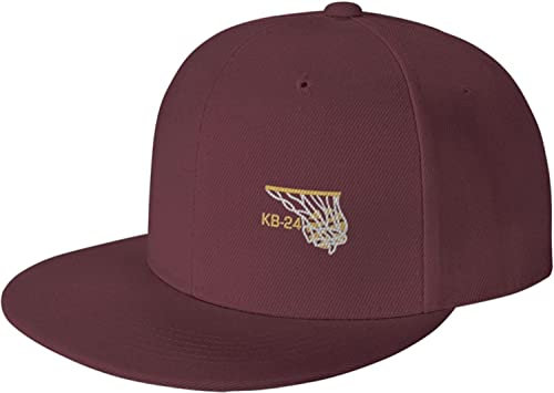LOUJIN Kobe Kb-24 Unisex Snapback Hüte Einstellbare Hip Hop Plain Dad Baseball Cap Flat Brim Bill für Männer Frauen, Fotofarbe, One size