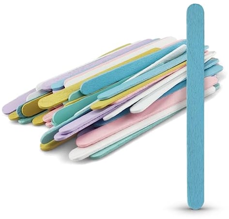 Netuno 60 palitos de madera de colores pastel 11,4 cm lisos para manualidades y decoración palos tipo helado
