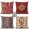 Kissenbezüge 35x35 cm 4er Set Boho Outdoor Kissen Bunt Sofakissen Dekokissen Kopfkissen Wasserfest Linen Zierkissen Quadratische Kissenhülle für Gartenmöbel Sofa Couch Bett Auto Terrasse Schlafzimmer