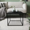 ML-Design Beistelltisch 55x55x55 cm Schwarz in quadratischer Form, Metallgestell, Industrie-Design, Tisch für Eingangsbereich, Couchtisch Wohnzimmertisch Sofatisch Flurtisch Dekotisch Kaffeetisch
