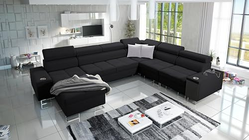 IM SOFA XXL Eckcouch U-Form Bettfunktion Ecksofa MOREN VIII Links/rechts Farbe wählbar TOP Qualität
