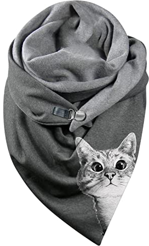 Dreieckstuch Damen Schal Dreieck Damen Shawl Button Knopf Dreieckstuch Streifen Warm Soft Gemustert Einfarbig Herbstschal Winterschal Herbst Winter Gift Halstücher Frauen Weihnachten Warm Halstuch
