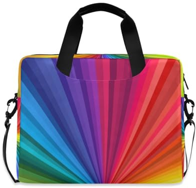 Laptoptasche, bunt, Batik, Laptop-Schultertasche, Messenger-Tasche, Aktentasche, Tragetasche, Computer-Tablet-Tasche, 39,6 cm (15,6 Zoll), mit verstellbarem Notebook-Schultergurt, C183, Large