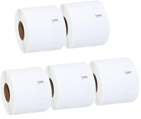 Molabel Kompatible Etiketten für Dymo S0722430 99014 101 x 54mm- Kompatibel mit Dymo LabelWriter 450 Druckern - 5 Rollen, 220 Etiketten pro Rolle
