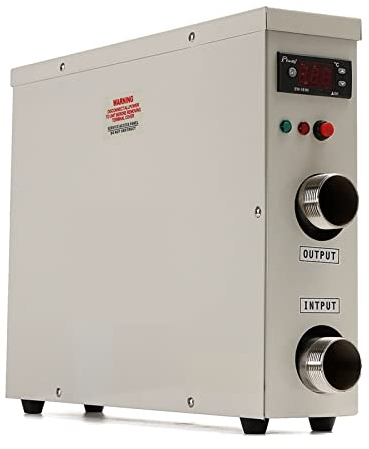 inBEKEA Generador de Vapor, Calentador de Agua Digital eléctrico de 11KW, termostato para Piscina, SPA, bañera de hidromasaje, Calentador de Agua para baño