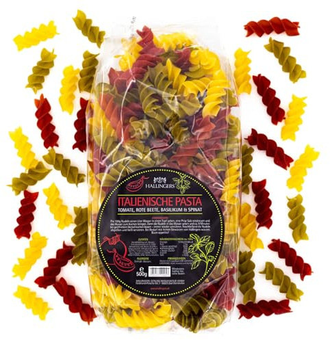 Hallingers Genuss Manufaktur Edel-Pasta Geschenk - Nudeln aus Freilandeiern & Hartweizengries frisch produziert, natürlich eingefärbt Italienische Pasta, Geschenkidee für Frauen Männer