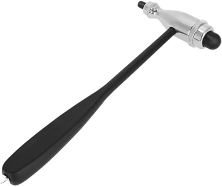 Neurologischer Reflexhammer, Trömner Neurologischer Reflexhammer, Reflexhammer Trömner Schlaghammer, mit Pinsel und Nadel, Reflexhammer für Hautreflexe und Oberflächenreaktionen, Schwarz