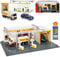 Cararama Tankstelle mit Waschanlage, Tanker und Porsche Cayenne 33x 22 cm 1/43 Modell Auto