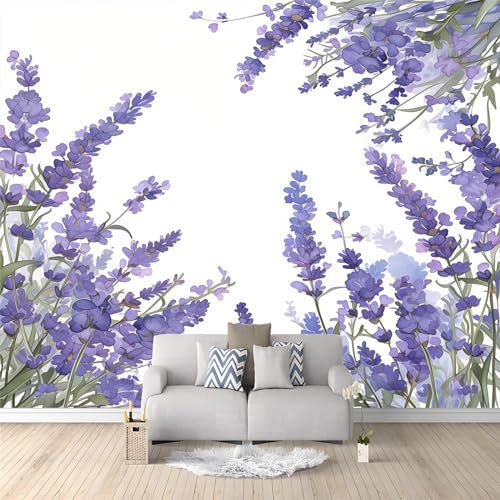 Fototapete Lila Lavendel Wohnzimmer Schlafzimmer Wandtapete Vlies Tapete Kinderzimmer Jugendzimmer Druck UV-Beständig Geruchsfrei Hohe Auflösung Montagefertig