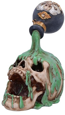 Nemesis Now Fatal Elixir Skull Pozione Bottiglia 19,5 cm, Resina, Fusione in Resina Finissima, Sapientemente Dipinta a Mano