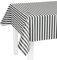 LILENO HOME Tischdecke abwaschbar als Meterware 100x140cm (Schnittkante) in Blockstreifen Grau Motiv - Wachstuchtischdecke wasserabweisend ideal als Tischtuch o. Tischläufer für Bierzeltgarnitur