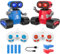 UFLYTOO LA RC Kids Robot Toys, 2PCS Remote Control Robots Toys with Lighting & LED Eyes, Removable Modular Batteries, Dance Moves and Music, RC Robot Toy Gifts for Boys Girls 3+ Years Old