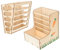 GREENADSCAPE 2stücke Holzfütterer Für Kaninchen Und Kleintiere Robuste Und Praktische Futterstation Mit Heuraufe Für Fütterung Von Hasen Meerschweinchen Und Chinchillas