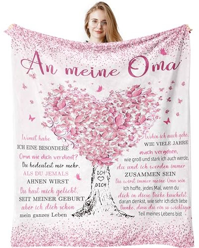 Oma Geschenk Geburtstag, Geschenk für Oma Von Enkel, Beste Omi Decke 150x200CM, Beste Omi der Welt, Großmutter Geburtstagsgeschenk, Geschenkidee zum Muttertag, Weihnachten, Nanny Grandma Decke
