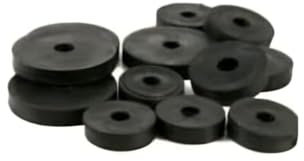 Tap Washers 3/4 Inch 1/2 Inch 3/8 Inch Flat Rubber Washers For Sink or Bath Taps Repair & Replacement (Pack of 15 - Each Size 5)