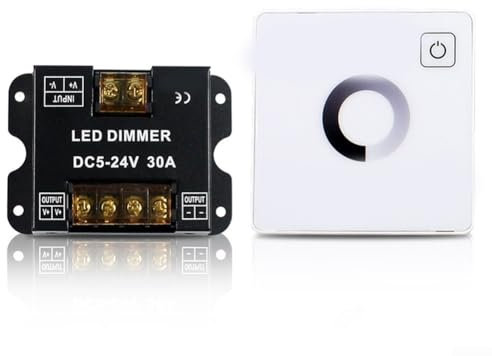 Touch-Panel-Dimmer-Controller für einfarbige LED-Streifen, kompatibel mit DC 5V 24V Beleuchtungssystemen
