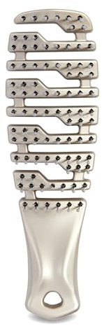 MIBELLA BEAUTY & CO Reisebürste Skelettbürste klein mit Kunststoffpins – Mini Haarbürste - mit Luftschlitzen zum einfachen Föhnen, Glätten, Trocknen und Stylen Föhnbürste ohne Ziepen