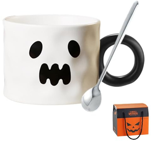 Raveparty Pumpkin Mug, Ghost Mug, Halloween Mugs for Adults Kids (Style 3)