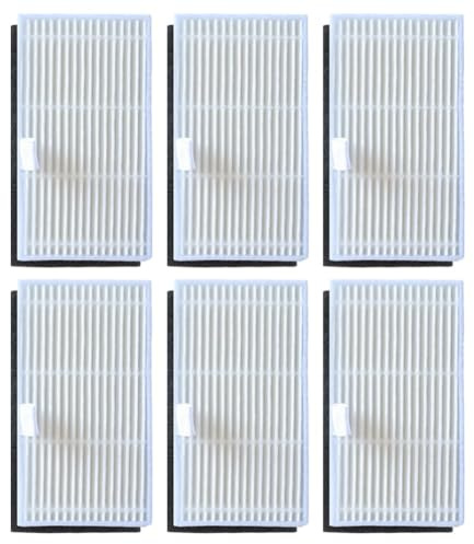 Ersatz-Filter-Set für MEDION X41 SW / X42 SW+ Roboter-Staubsaugermopp, 6er-Pack, hocheffizientes Filterpapier, kompatibel mit MD 11916, MD 14841, MD 12034