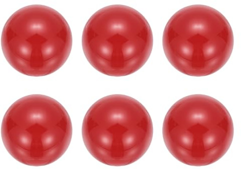 PATIKIL 6 Pcs Joystick Arcade A Sfera 35mm M6 Pomello Rotondo Rosso | Per Joystick Arcade Ricambi Per Console Controller/Joystick, Con Filettatura