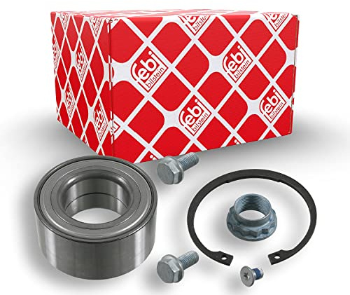 febi bilstein 21697 Wheel Bearing Kit with fastening screws, axle nut and circlip, pack of one