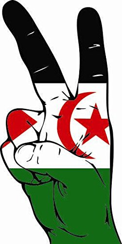 U24 Aufkleber Peace Finger Western Sahara Autoaufkleber Sticker
