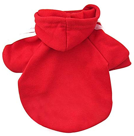 Eastlion Hund Pullover Welpen-T-Shirt Warm Pullover Mantel Pet Kleidung Bekleidung, Rot, Gr. S