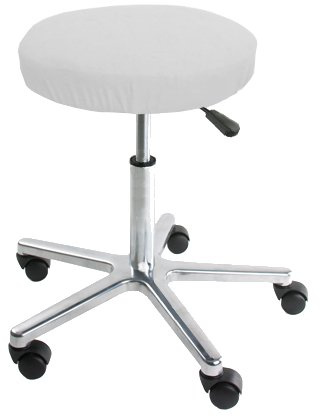 Dukal | Bezug für Hocker aus Frottee | Maße Ø 35-40 cm | Farbe: grau