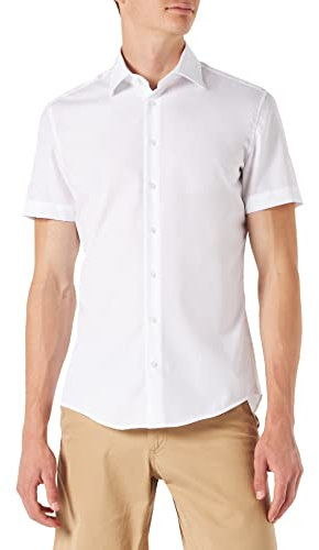Seidensticker Business Hemd - Slim Fit - Bügelfrei - Kent Kragen - Kurzarm - 100% Baumwolle
