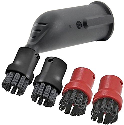 SPARES2GO Spray Jet Detail Attachment + Brush Nozzles for Karcher Steam Cleaners